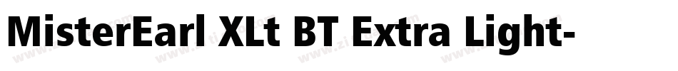 MisterEarl XLt BT Extra Light字体转换